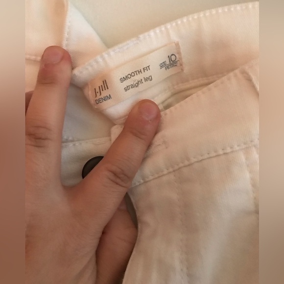 Summer blowout $20!!! J Jill white denim size 10 - Picture 6 of 7